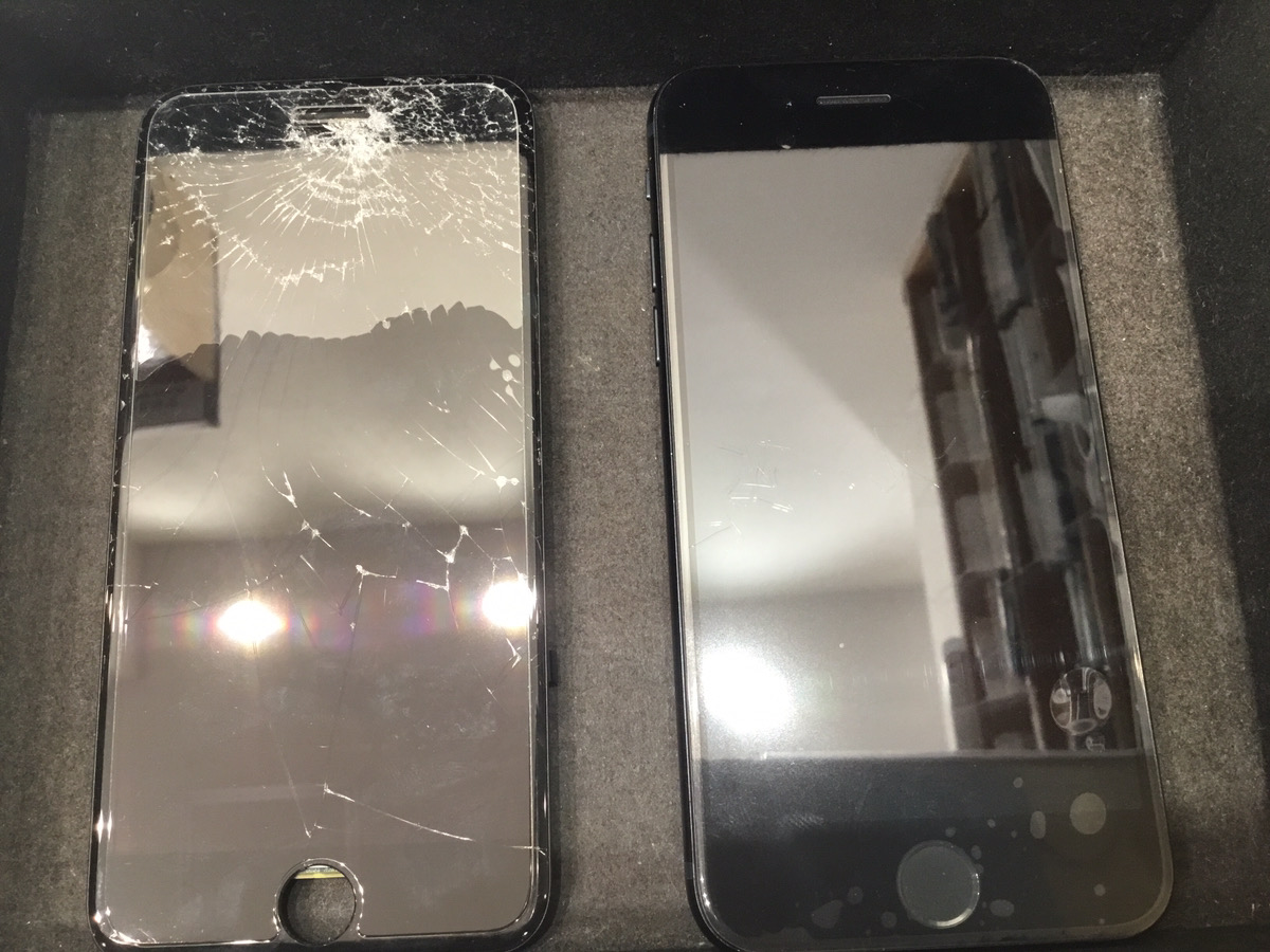 【即日修理】iPhoneSE2画面割れと液晶不良